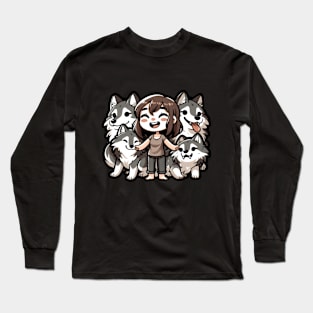 Just a girl who loves wolves Long Sleeve T-Shirt